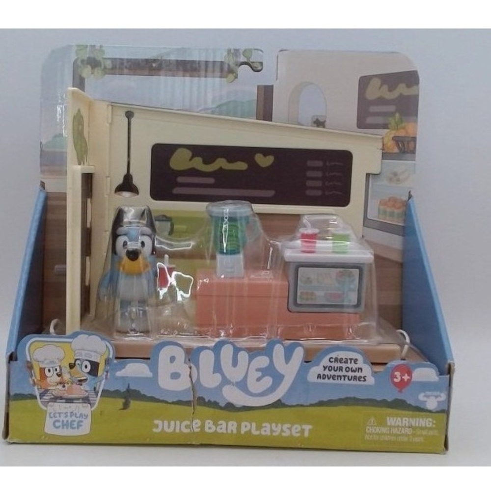 Bluey Let's Play Chef Mini Playset Juice Bar, BRAND NEW IN BOX